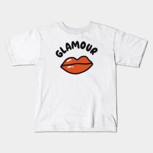 Glamour - Red Lips Kids T-Shirt